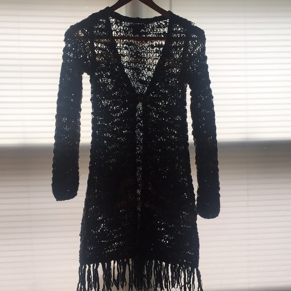 Lucky Brand Sweaters - Lucky Brand Duster Sweater S blue brown